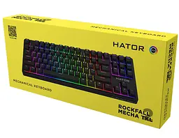 Клавіатура ігрова механічна HATOR HTK520 Black Rockfall 2 Mecha TKL Orange - мініатюра 6