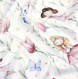 Пелюшка багаторазова Cosas непромокаюча Fairies Flowers 70х120 см (Diaper_FairiesFlowersRose_70x120) - мініатюра 5