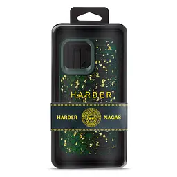 Кожаный чехол для Apple iPhone 14 Pro Max, Harder Nagas, зеленый, термополиуретан ТПУ + экокожа с имитацией кожи Наги, панель, защита корпуса, противоударный, микрофибра, рамка вокруг камеры, защита всего корпуса, (ARM76758) - мініатюра 3