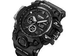 Чоловічий наручний годинник 2197BK Black Skmei acs0030158 - мініатюра 4