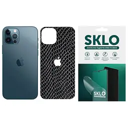 Захисна плівка SKLO Back (тил+лого) Snake для Apple iPhone 13 mini (5.4) Чорний