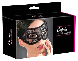 Мереживна маска Cottelli Accessoires Collection Lace чорний - мініатюра 5