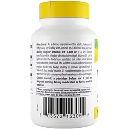 Вітамін D3 Healthy Origins 2400IU 120 желатинових капсул - мініатюра 3