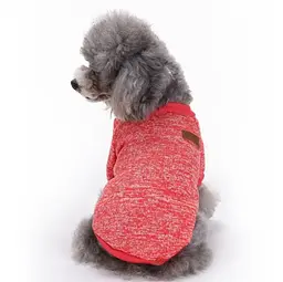 Кофта для собак та котів EcoToys Red XL ряба червона A: 39 см B: 48 см C: 29 см 7108 - мініатюра 5