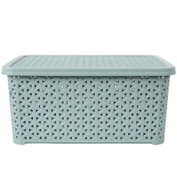 Кошик Diomedea з кришкою 34.5x24.5x15.5 см 10 л світло-фісташковий (К13-374)  - мініатюра 2