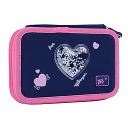 Пенал шкільний подвійний Yes Bright Hearts HP-01