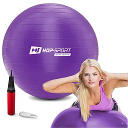 Фітбол Hop-Sport 65см фіолетовий + насос 2020 - мініатюра 3