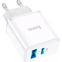 Мережевий зарядний пристрій Hoco C105A PD 20W White [86910]