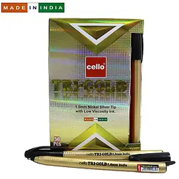 Ручка Cello Original Tri-mate-GOLD, 1.0 мм, чорна, 50 шт.