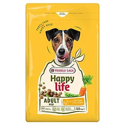 Сухий корм для собак міні та малих порід Happy Life Adult Mini with Chicken Хеппі Лайф Курка 2.5 кг