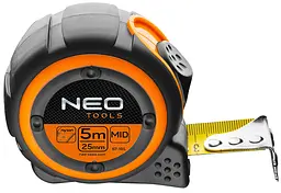 Рулетка 5мx25мм магніт Neo Tools hoz0013772