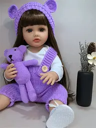 Реалістична Кукла Реборн 55 см повністю вінілова Doll Reborn Baby К0100217 - мініатюра 4