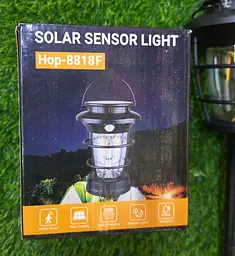 Вуличний садовий сонячний світильник лампа Solar Sensor Light Hop-8818F 1 шт. на сонячній батареї - мініатюра 5