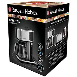 Кавоварка Russell Hobbs Attentiv Coffee Bar крапельна 1.5 л чорно-срібляста (26230-56) - мініатюра 3