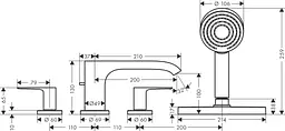 Змішувач для ванни Hansgrohe Vivenis 75444700 білий матовий - мініатюра 2