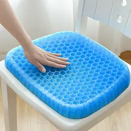 Гелева ортопедична подушка для сидіння із чохлом блакитна Egg Sitter