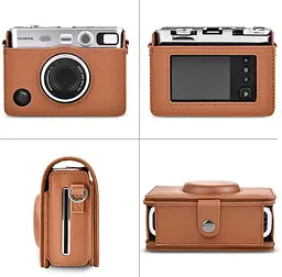 Чохол для фотоапарата Fujifilm Instax Mini EVO коричневий - мініатюра 4