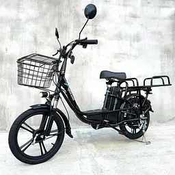 Електровелосипед Green Giant U18" 600W 48V 18Ah + вантажний посилений багажник чорний - мініатюра 7
