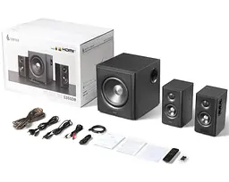 Активні колонки 2.1 Edifier S-355-DB 150W Sub Hi-Res, HDMI, Optical, Coax, Type-C, Bluetooth Black - мініатюра 8