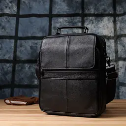 Чоловіча сумка з ручкою для перенесення в руці з натуральної шкіри Vintage 27х33х9,5 см sum0027493 - мініатюра 20