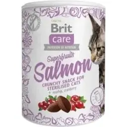 Ласощі для котів Brit Care Cat Snack Superfruits Salmon Лосось 100 г