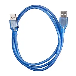 Кабель USB Male to USB Male 2.0 (AM to AM) 1 m Blue