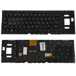 Клавіатура для ноутбука ASUS (GX531 series) rus, black, без кадру, підсвічування клавіш (RGB)