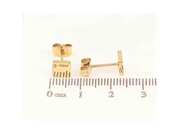 Сережки Xuping пусети TTM Stainless Steel 14K "Квадрати" 6х6мм (335905) 1,4см - мініатюра 2