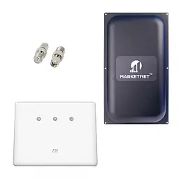 Комплект 4G LTE Wi-Fi роутер ZTE MF296R + Панельна антена MARKETNET Maxi MIMO 22 dBi