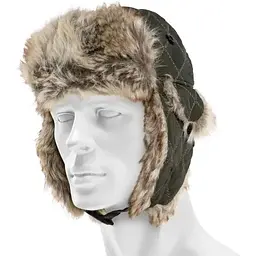 Зимова шапка вушанка Mil-Tec Olive 12104601-М (57-58)
