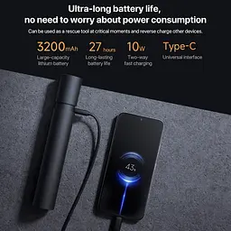 Ліхтар Xiaomi Mijia Multi Functional Strong Light Flashlight (N613) (BHR7668CN) - мініатюра 6