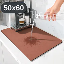Антиковзаючий кухонний килимок 50×60 см — абсорбуючий для сушіння посуду та під кавоварку KT8001586