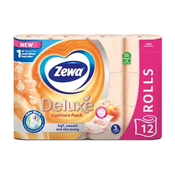 Туалетний папір Zewa Deluxe Персик 3 шари 12 рулонів (7322541396026)