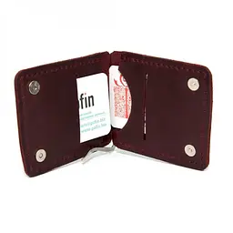Шкіряний затиск для грошей Gofin 11,5х8,5 см acs0012032 - мініатюра 3