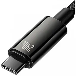 Кабель Baseus Tungsten Gold Fast Charging Type-C to Type-C 240W (2m) black (CAWJ040101) - мініатюра 4