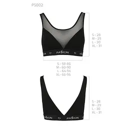 Топ з прозорою вставкою Passion PS002 TOP M, black - мініатюра 6