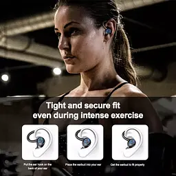 Бездротові спортивні Bluetooth навушники TWS Q25 Pro водонепроникні з сенсорами і мікрофоном Чорні - мініатюра 10