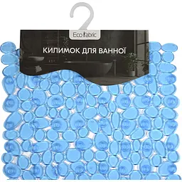 Килимок для ванної Eco Fabric Галька 68х34 см прозоро-синій (6834-002) - мініатюра 7