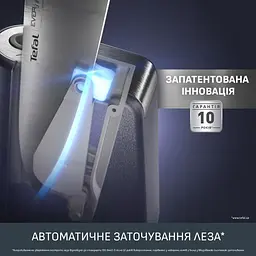 Ніж кухонний шеф-кухаря Tefal EverSharp 2 предмети 16.5 см нержавіюча сталь, бакеліт, чорний kuh0014570 - мініатюра 4