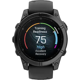 Смарт-годинник Garmin Fenix E 47mm AMOLED Slate Gray Steel with Black Silicone Band (010-03025-03/01) [116556] - мініатюра 3