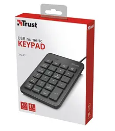 Клавіатура мембрана Xalas USB-A Numeric Keypad 23Key, USB-A, чорний Trust teh0013889 - мініатюра 6