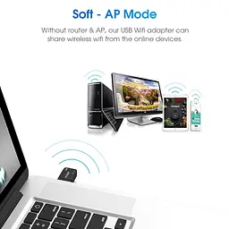 Бездротовий USB Wi-Fi адаптер EDUP EP-1689, 2.4 / 5 GHz USB 3.0 чорний (18641) - мініатюра 4