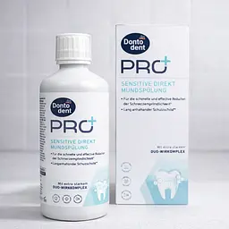Ополіскувач для ротової порожнини Dontodent PRO+ Sensitive Direkt для чутливих зубів Німеччина 500 мл