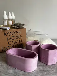 Подарунковий набір для створеня 3х свічок рожевий - мініатюра 2