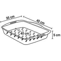 Форма для випічки Pyrex Asimetria Easy-Grip Rectangular Roaster 35x27 см (6219941) - мініатюра 3