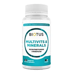 Мультивітаміни та мінерали, Multivits & Minerals, 120 таблеток Biotus vit0001348