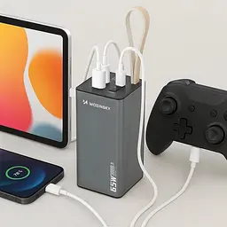 Універсальна мобільна батарея Wozinsky K65+ 30000 65W Gray (5907769364457) - мініатюра 3