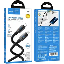 Дата кабель Hoco U143 Joy Type-C to Lightning 27W (1.2m) Black - мініатюра 6