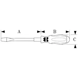 Викрутка Wurth Zebra шліцева VDE Slim-версія 0.8x4x100 (061363140) - мініатюра 2