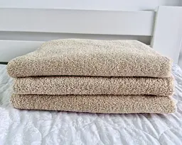 Набір турецьких махрових однотонних рушників Zeron 3 штуки 70х140 Beige щільність 450 г/м2